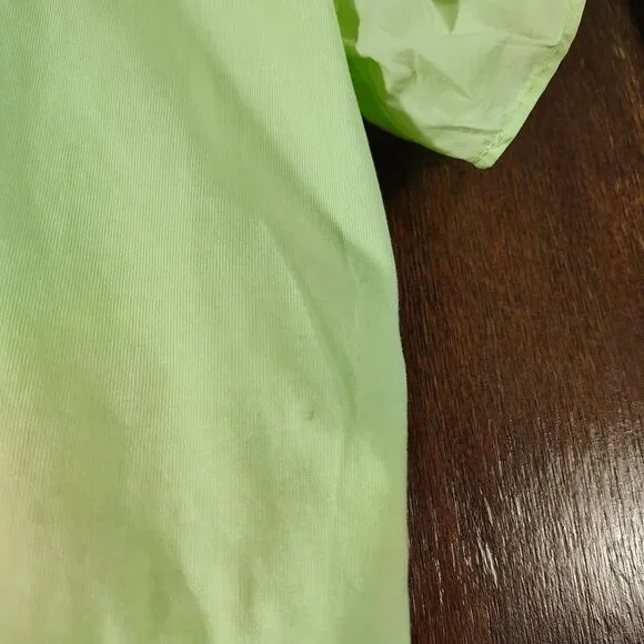 Maeve Anthropologie Womens Boho Flutter Sleeve Crop Top Size S Green Drawstring - Picture 8 of 9